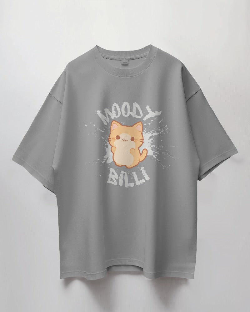 Purrfectly Moody: "Moody Billi" Oversized T-Shirt