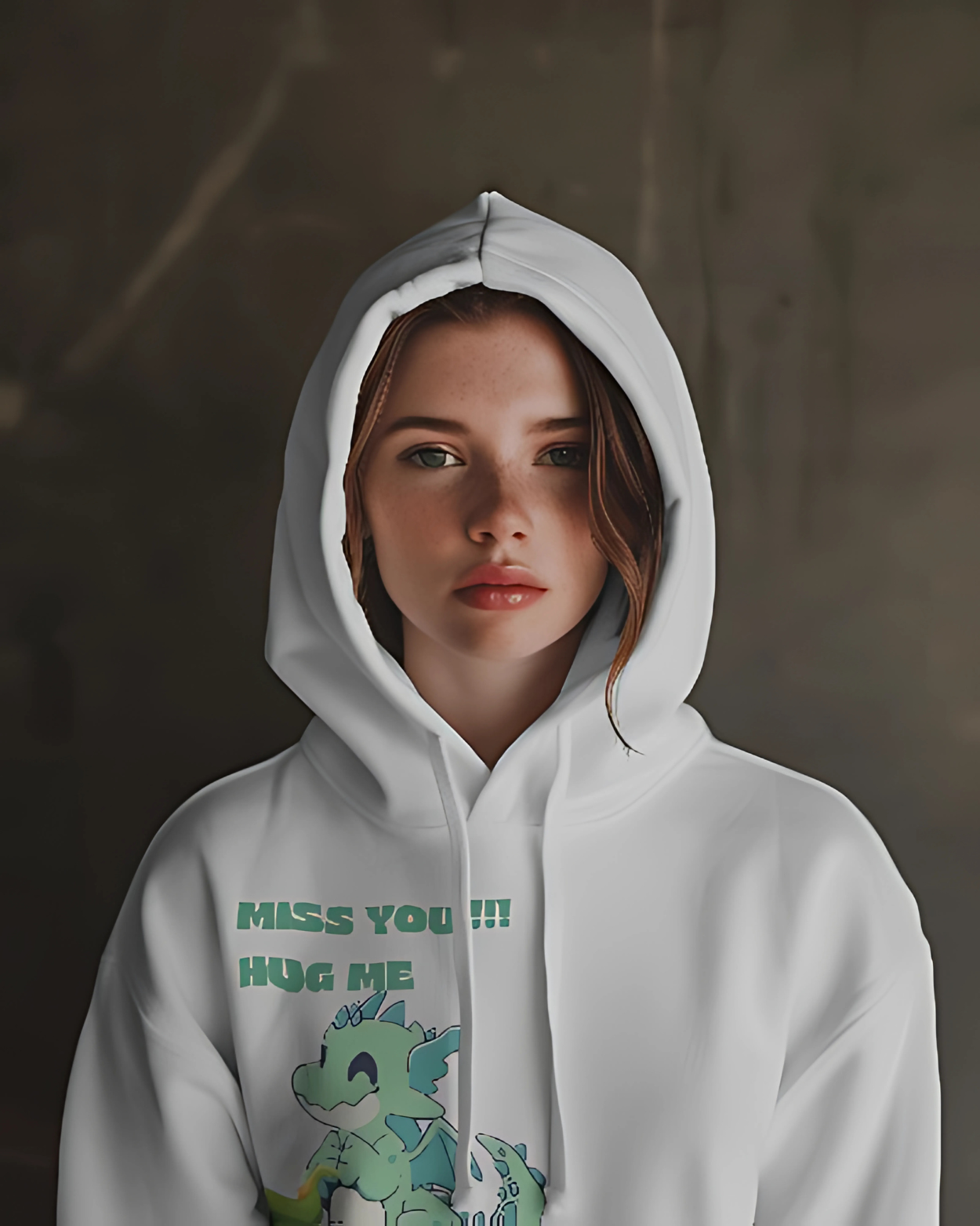 Playful Love White: Adorable Dragon-Themed Couple Hoodies with Matching Fun & Flirty Designs