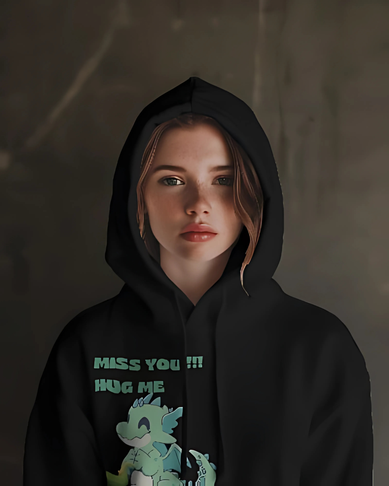 Playful Love Black: Adorable Dragon-Themed Couple Hoodies with Matching Fun & Flirty Designs