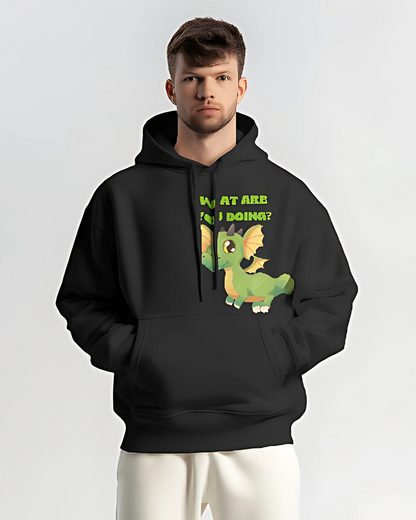 Playful Love Black: Adorable Dragon-Themed Couple Hoodies with Matching Fun & Flirty Designs