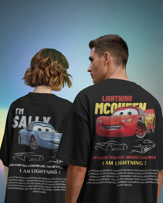 McQueen × Sally Combo Oversized Tees – Premium Italian Cotton | 240 GSM Couple Streetwear Pack