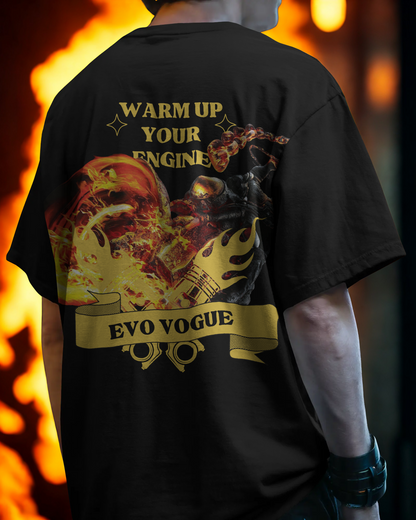 Redline Ghost: Engine of Fire Oversized Street Tee