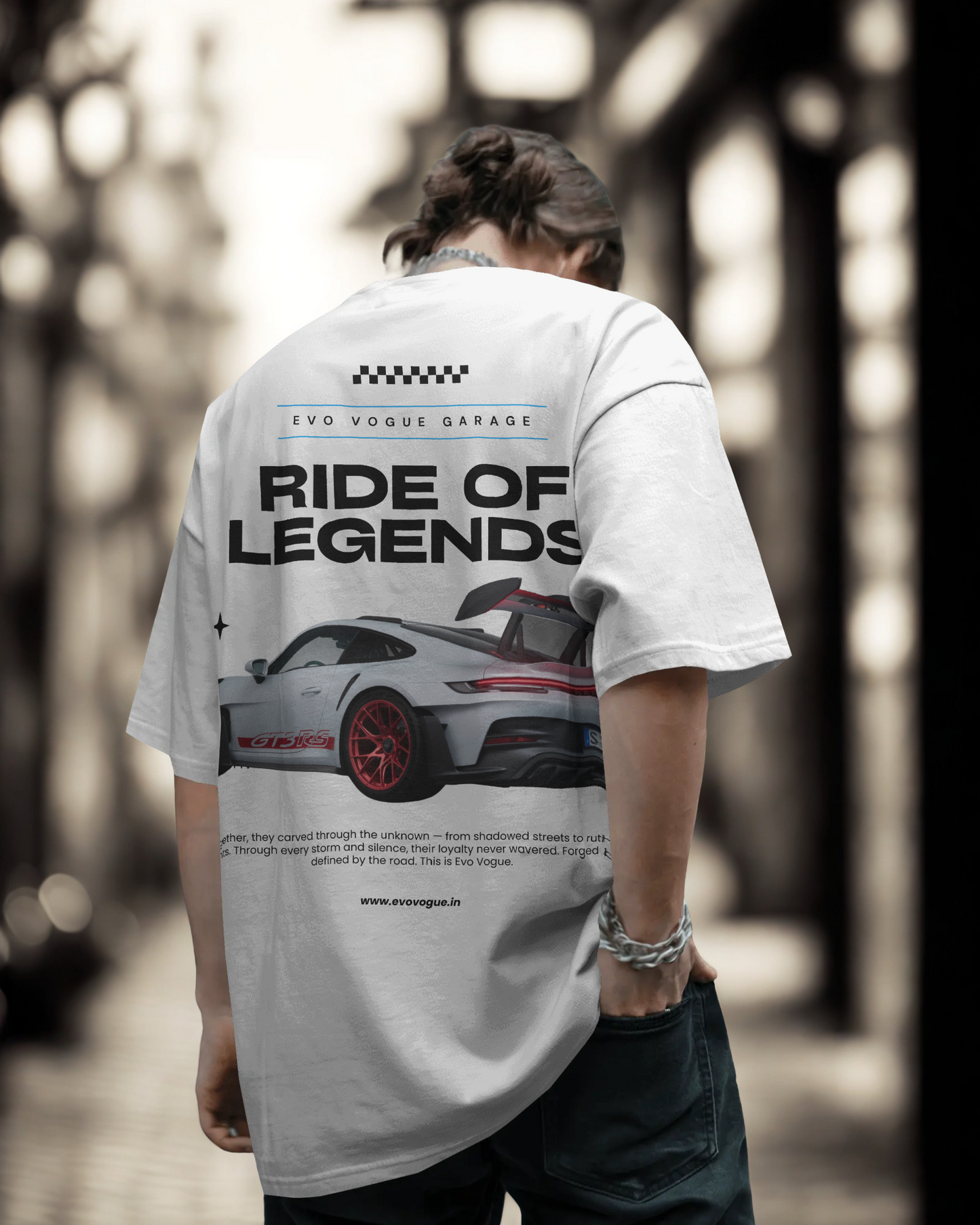 Ride of Legends Oversized Tee – Evo Vogue Garage Edition