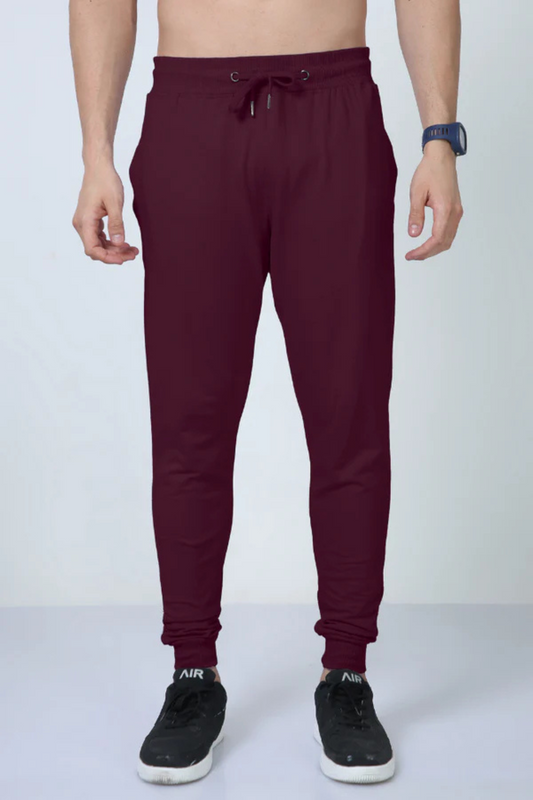 Crimson Core 260 — Premium Loop-Knit Maroon Joggers