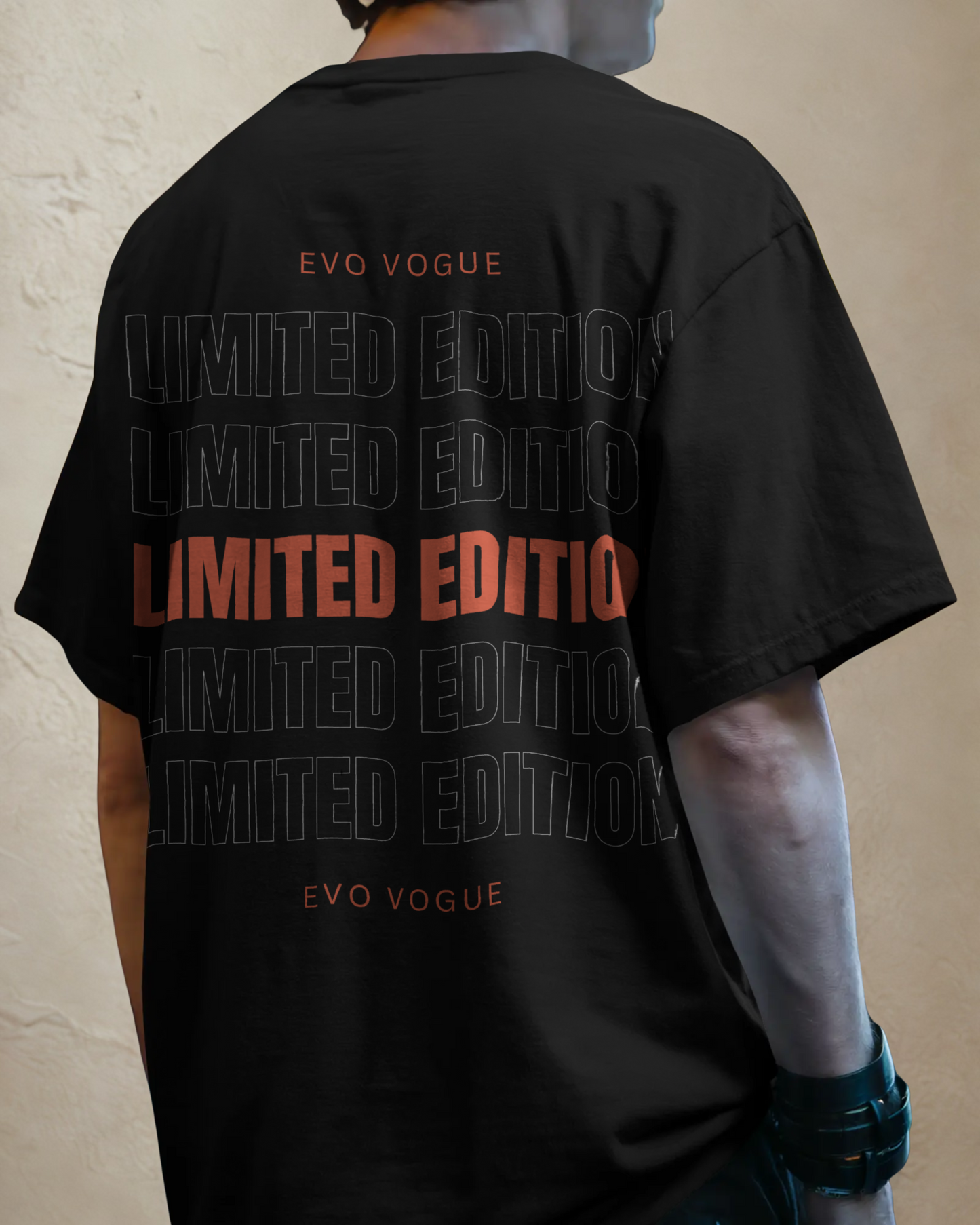 Evo Vogue “Elite Edition” Double-Sided Printed Textured Oversized Tee