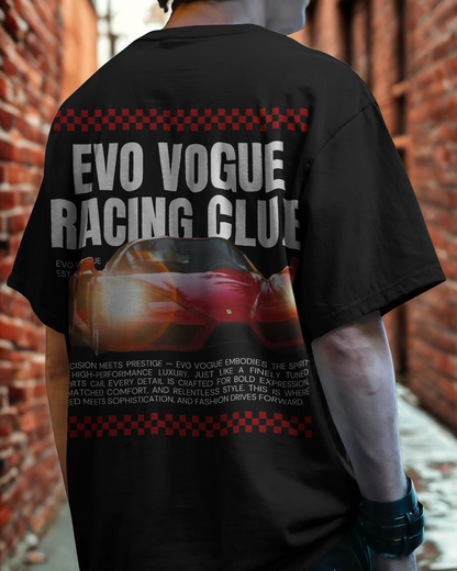 Evo Vogue Racing Club Oversized Tee – Ferrari Edition
