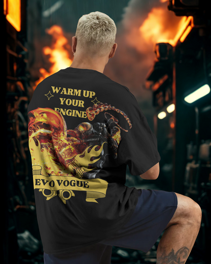 Redline Ghost: Engine of Fire Oversized Street Tee