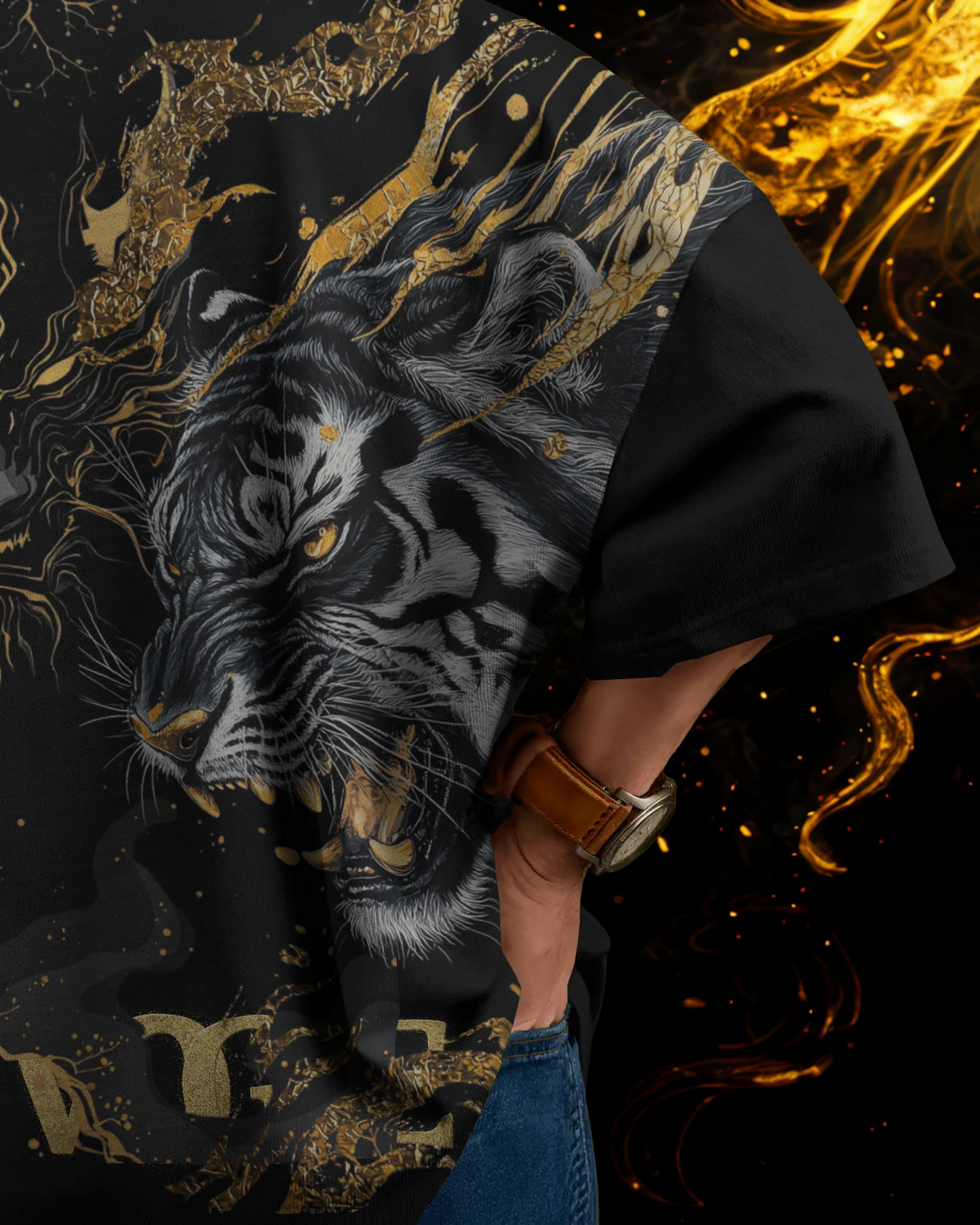 Evo Vogue “Dynasty Gold” Oversized Street Tee