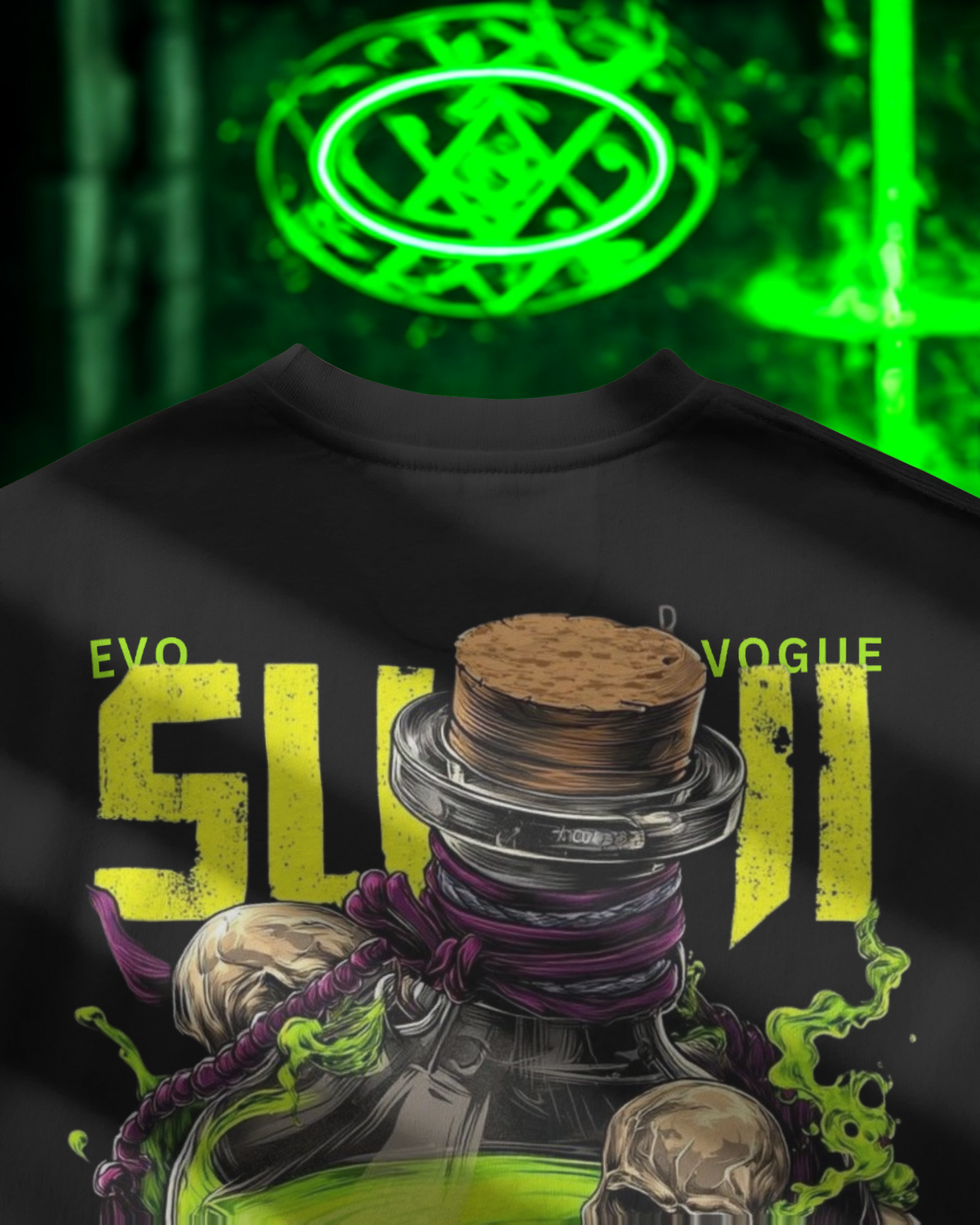 "Sin Elixir" Oversized Graphic Tee – Poison Bottle Edition