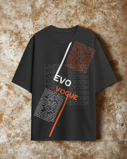 Evo Vogue “Elite Edition” Double-Sided Printed Textured Oversized Tee