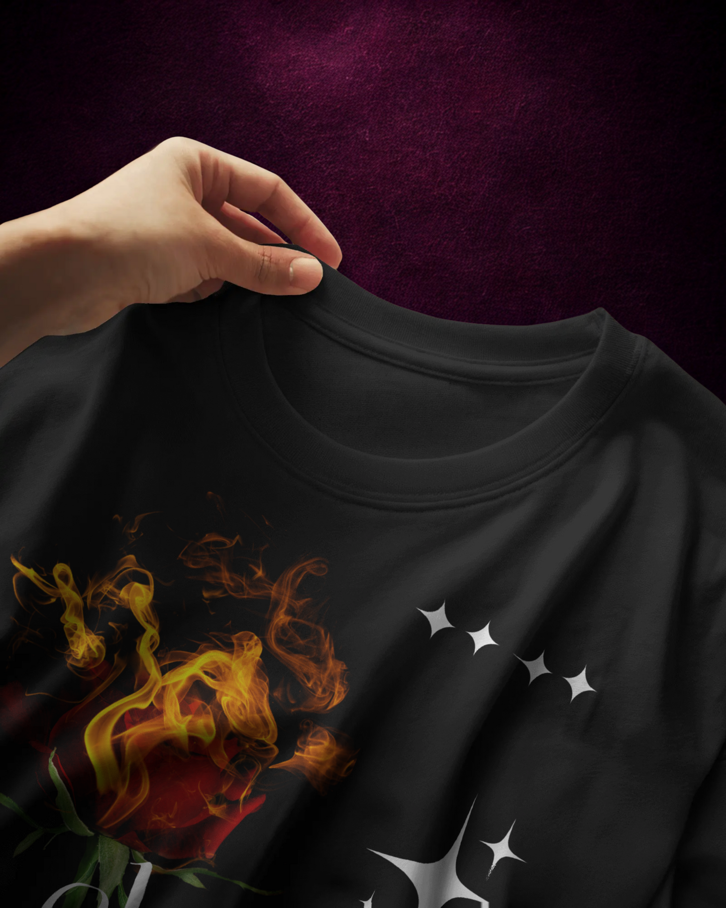 Evo Vogue “Urban Rose” Double-Sided Printed Oversized Tee – 100% Pure Imported Premium Cotton