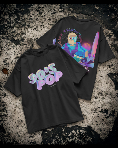 Upload Seoul Oversized Tee – Neo Tokyo Nights Edition