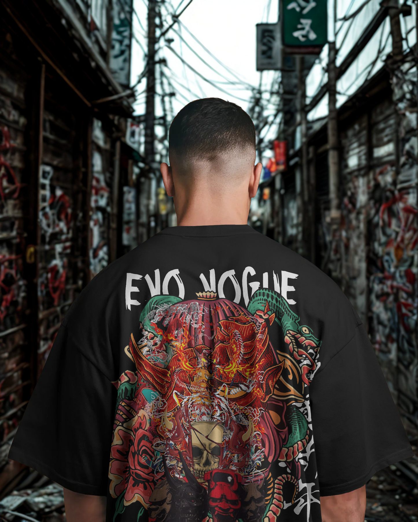 Evo Vogue "Infernal Reign" Oversized Street Tee