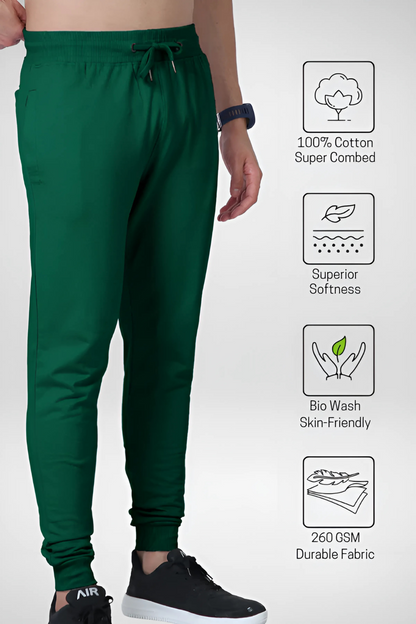Evergreen 260 — Premium Loop-Knit Green Joggers