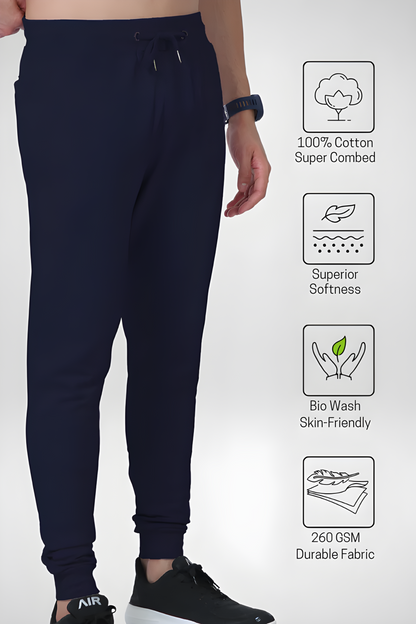 Navy 260 — Premium Loop-Knit Unisex Joggers