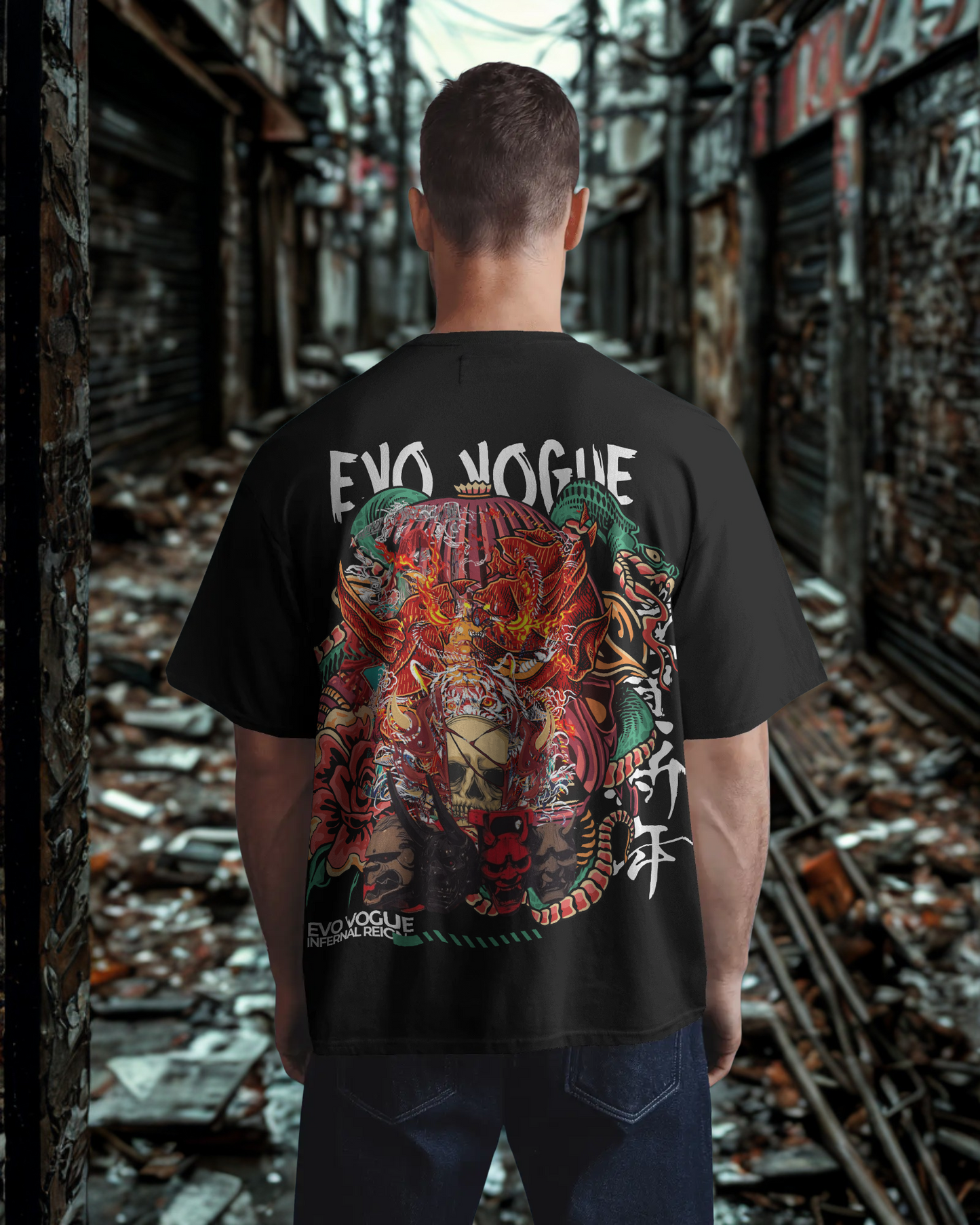 Evo Vogue "Infernal Reign" Oversized Street Tee