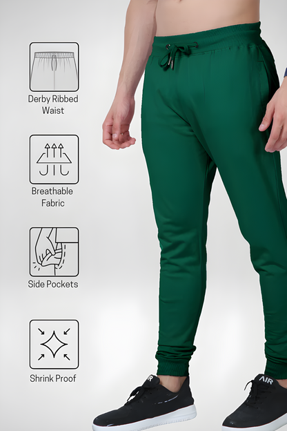 Evergreen 260 — Premium Loop-Knit Green Joggers