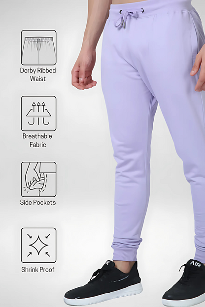 Lavender Mist 260 — Premium Loop-Knit Unisex Joggers