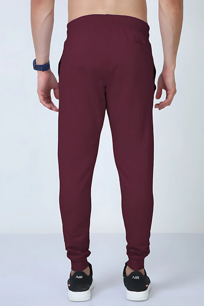 Crimson Core 260 — Premium Loop-Knit Maroon Joggers