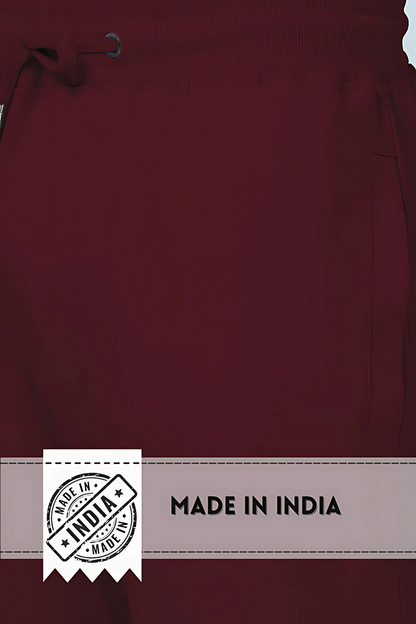 Crimson Core 260 — Premium Loop-Knit Maroon Joggers