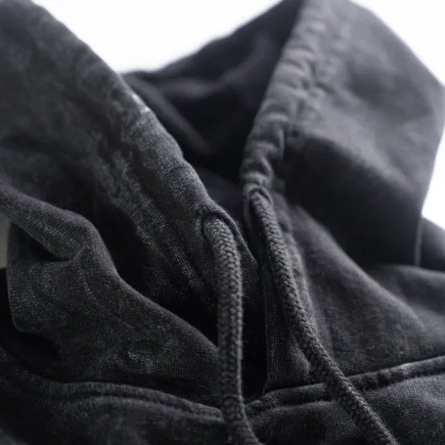 Eternal Blue: Navy Acid Wash Hoodie