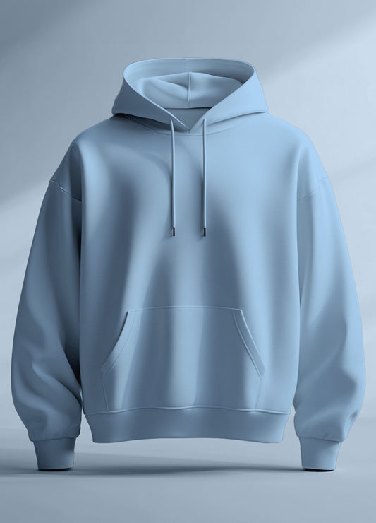 Dreamy & Cozy Oversized Baby Blue Hoodie - Winter's Softest Essential