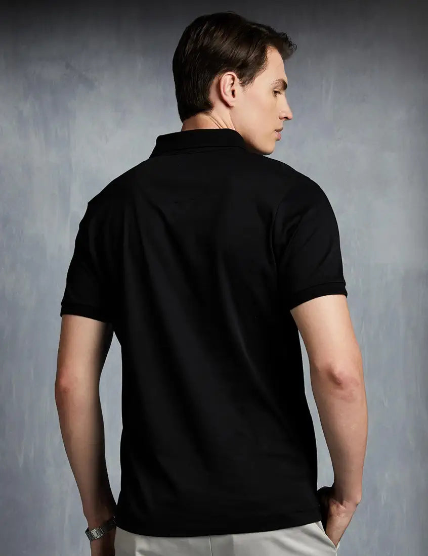 Premium Black Polo T-Shirt – The Perfect Blend of Elegance and Comfort