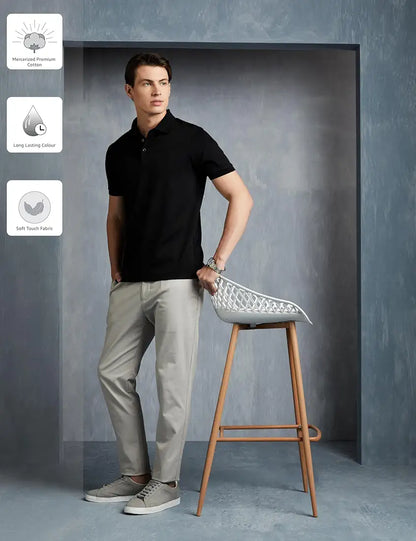 Premium Black Polo T-Shirt – The Perfect Blend of Elegance and Comfort