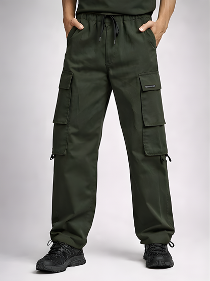Evo Vogue “Olive Seven” – 7 Pockets Ultra Premium Imported Linen Baggy Cargo Pants