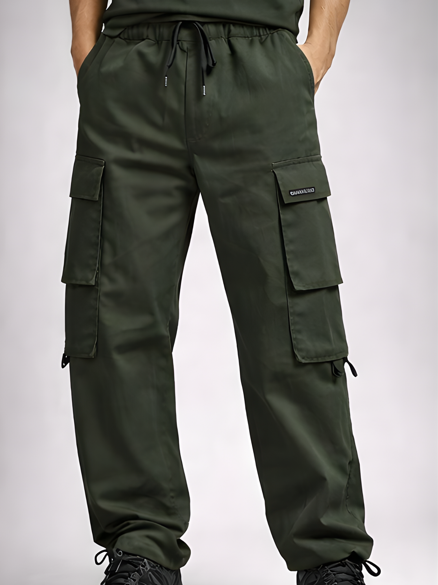 Evo Vogue “Olive Seven” – 7 Pockets Ultra Premium Imported Linen Baggy Cargo Pants