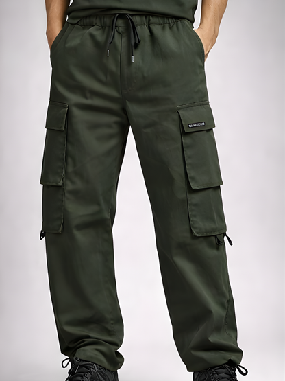 Evo Vogue “Olive Seven” – 7 Pockets Ultra Premium Imported Linen Baggy Cargo Pants