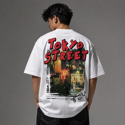 Evo Vogue Tokyo After Dark Oversized T-Shirt – Japanese Streetwear Graphic Tee