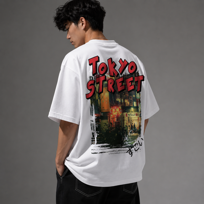 Evo Vogue Tokyo After Dark Oversized T-Shirt – Japanese Streetwear Graphic Tee