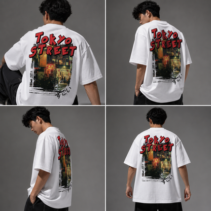 Evo Vogue Tokyo After Dark Oversized T-Shirt – Japanese Streetwear Graphic Tee