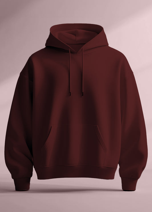 Bold & Cozy Oversized Maroon Hoodie - Premium Winterwear