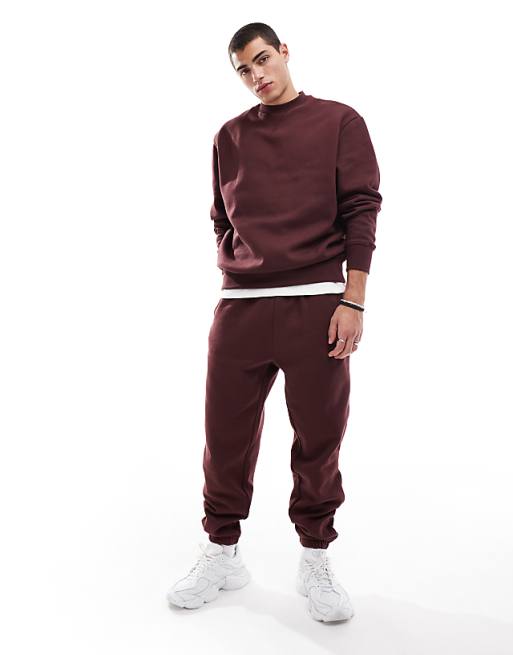 Maroon Majesty: Evo Vogue 400 GSM Oversized Sweatshirt for Effortless Elegance