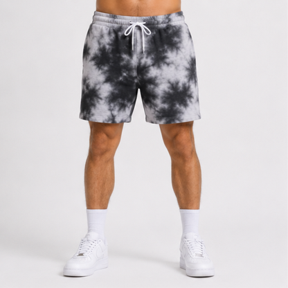 Evo Vogue Phantom Fade White Black Tie Dye Shorts