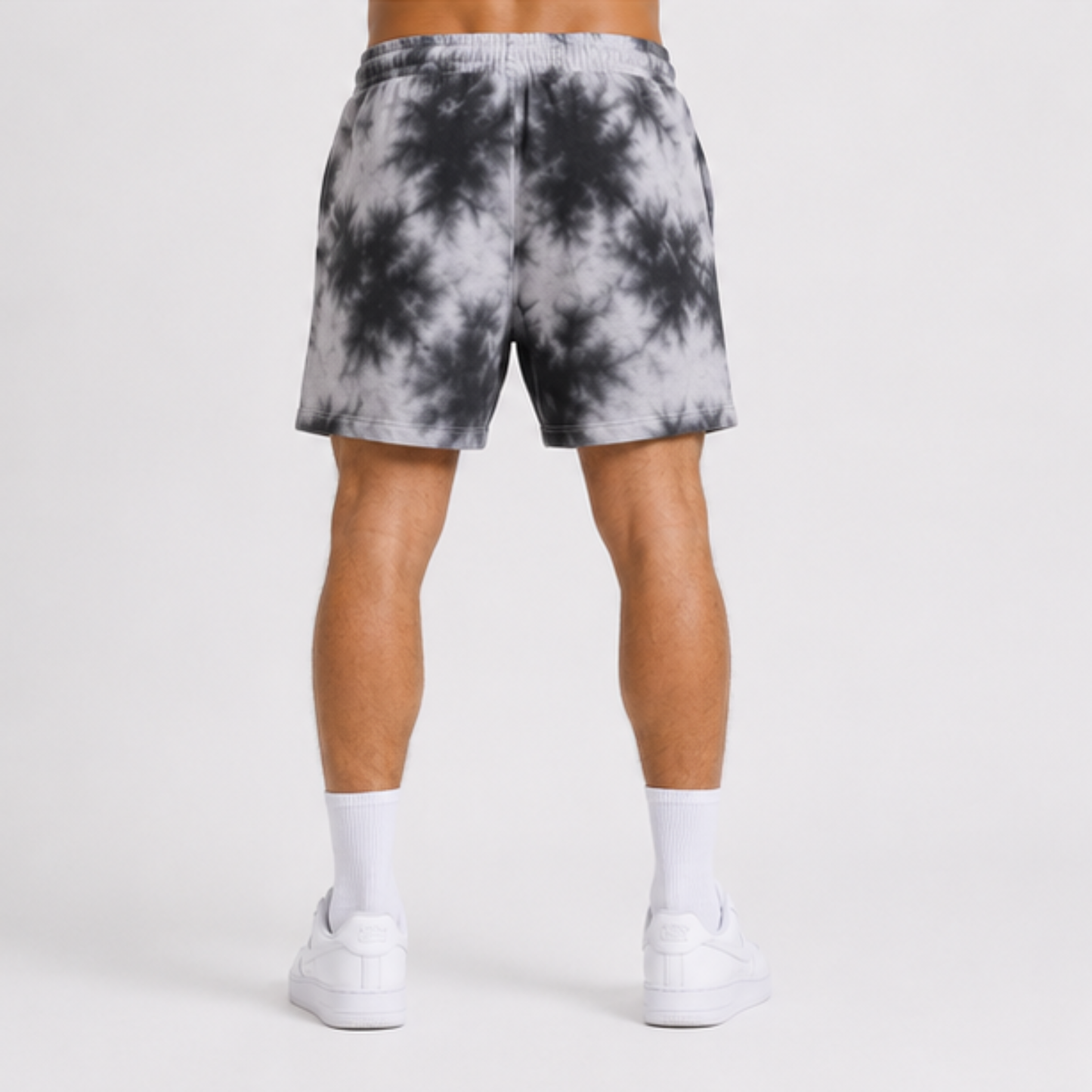 Evo Vogue Phantom Fade White Black Tie Dye Shorts
