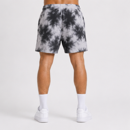 Evo Vogue Phantom Fade White Black Tie Dye Shorts
