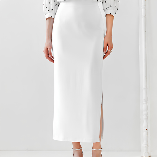 Evo Vogue LuxeFlex Side Slit Pencil Skirt – Premium Stretch Fit Elegance