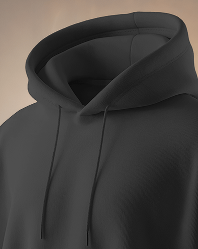 Classic Plain Black Hoodie – Elegance in Simplicity