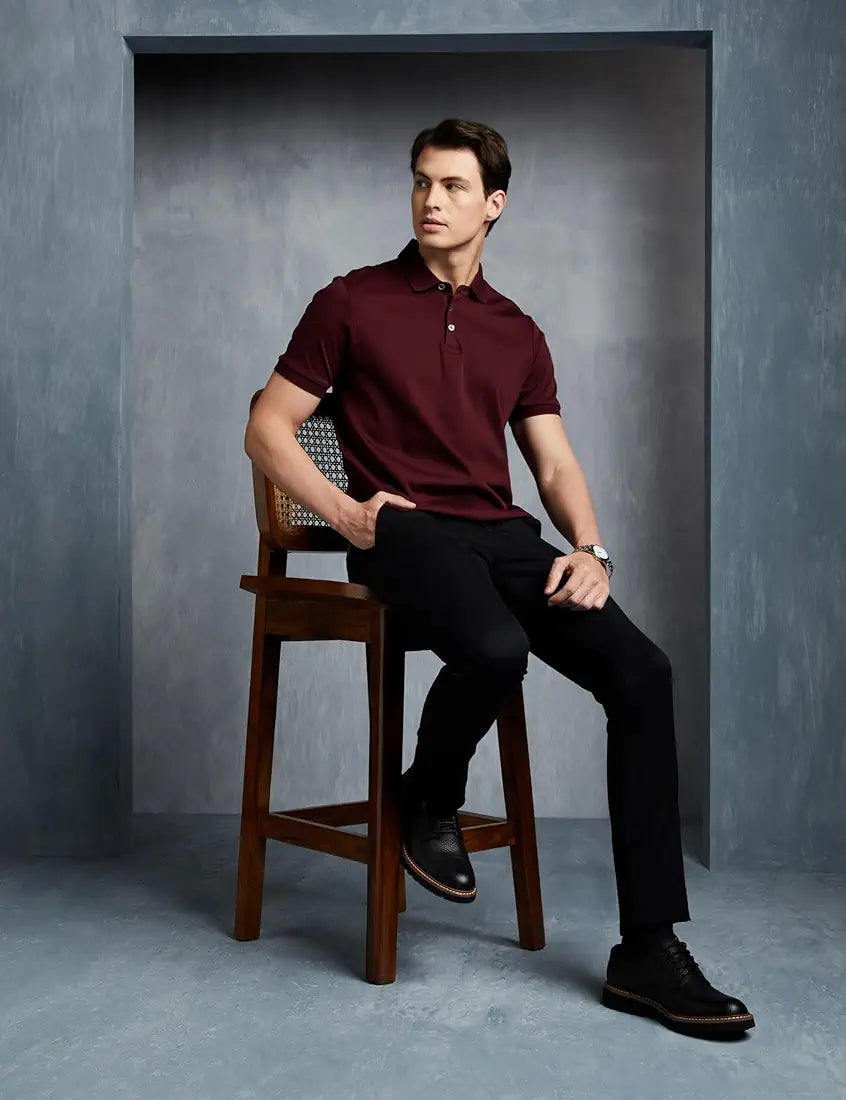 Maroon Premium Polo T-Shirt