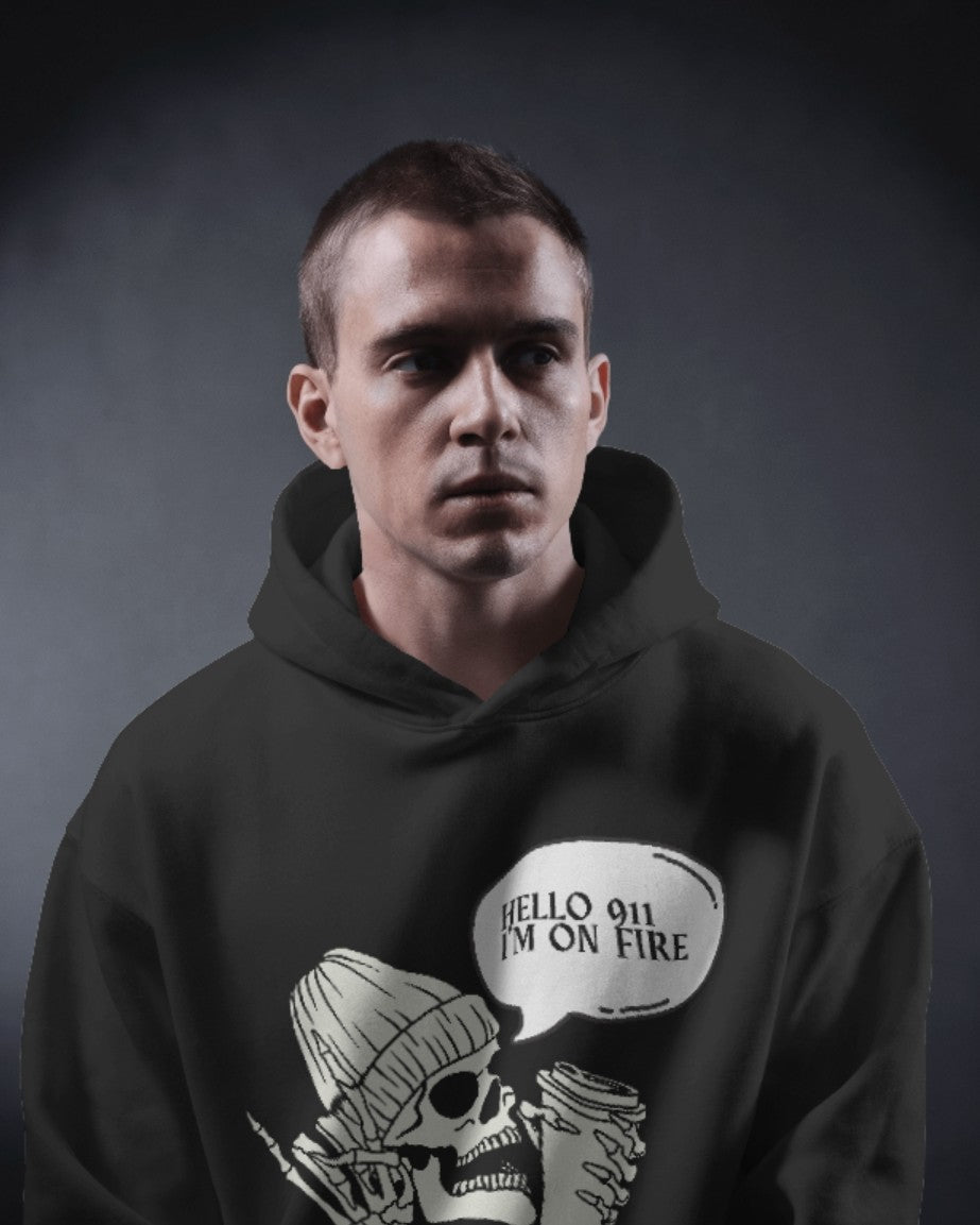 "Hello 911, I’m on Fire" Hoodie – Ignite Your Style