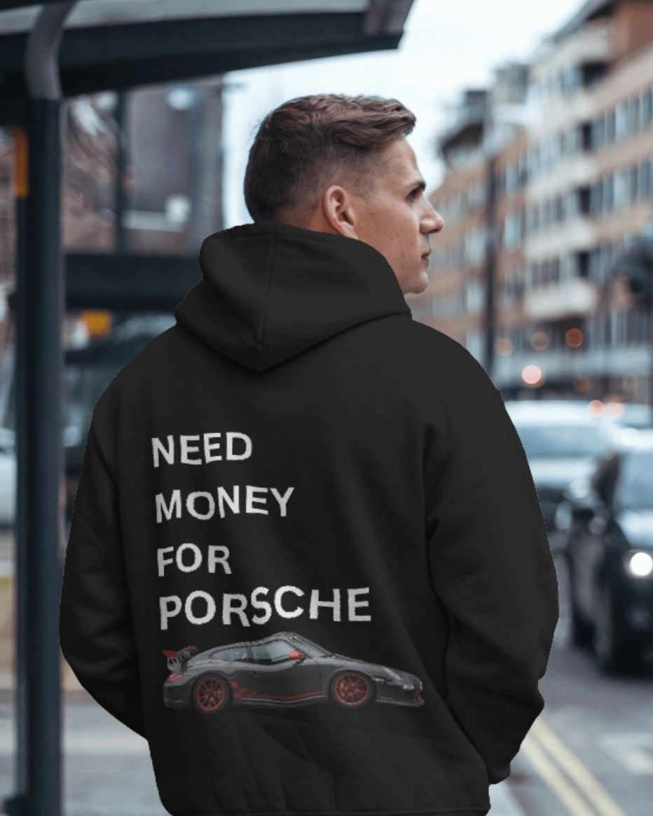 "Need Money for Porsche" - Premium Winter Hoodie