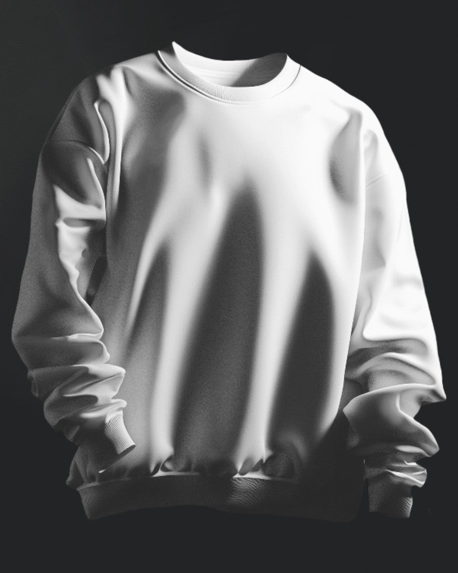 Ivory Luxe: The Ultimate 400 GSM Oversized Sweatshirt by Evo Vogue
