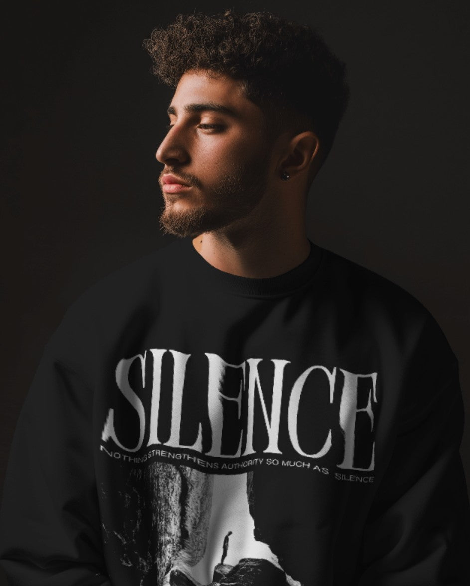 The Silence Statement: Evo Vogue Oversized Sweatshirt