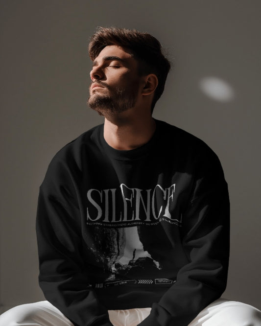 The Silence Statement: Evo Vogue Oversized Sweatshirt