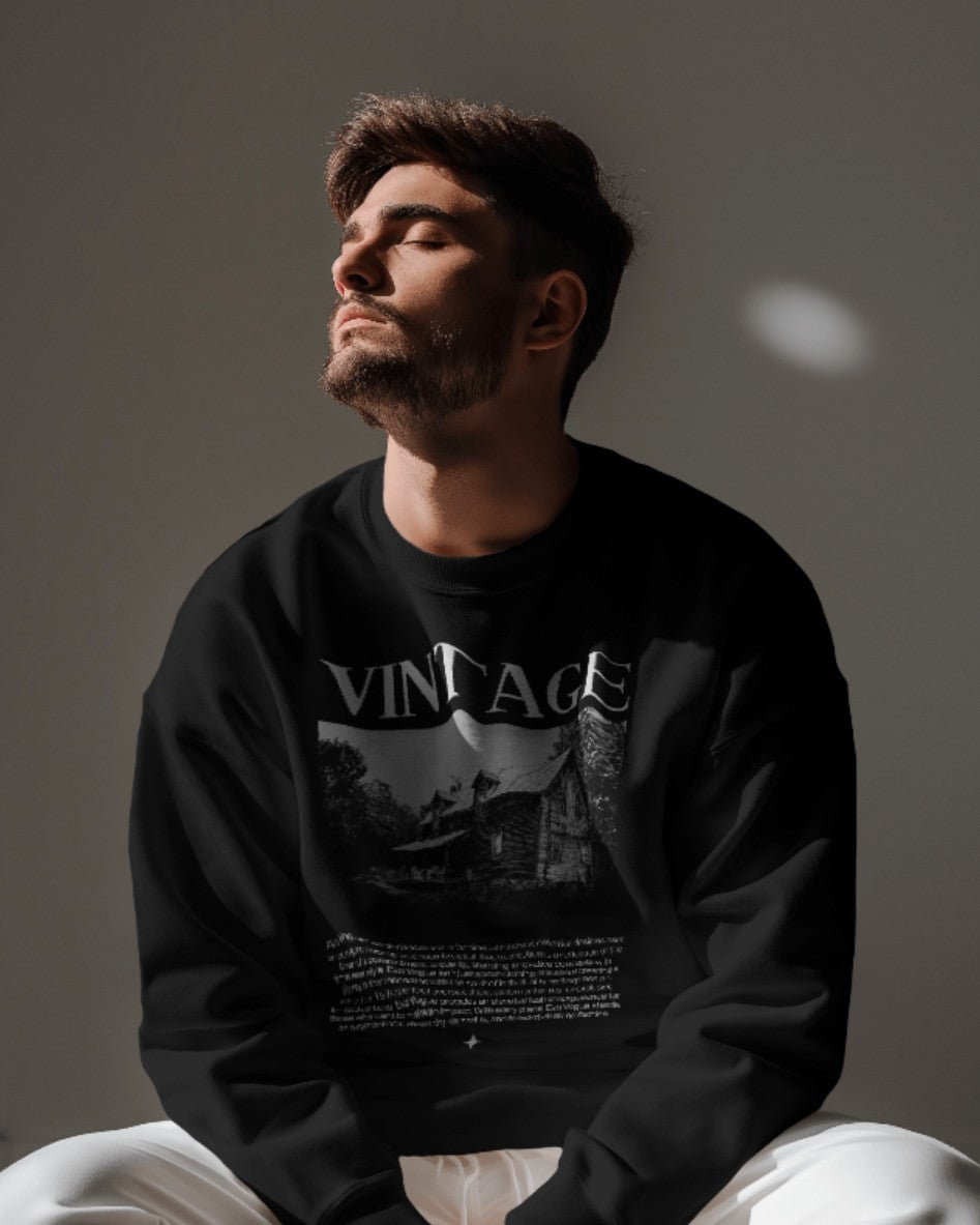 Vintage Vibes: Evo Vogue 400 GSM Oversized Sweatshirt