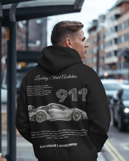 Lowkey Street Aesthetics - Porsche 911 Oversized Hoodie