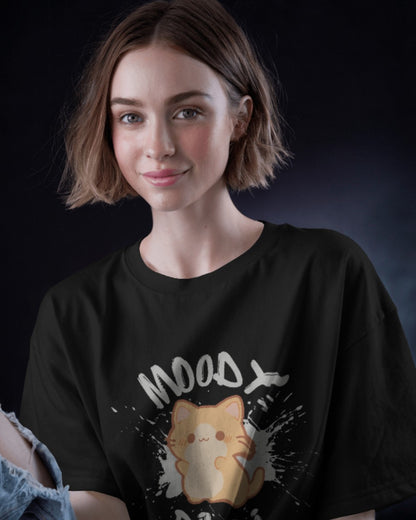 Purrfectly Moody: "Moody Billi" Oversized T-Shirt